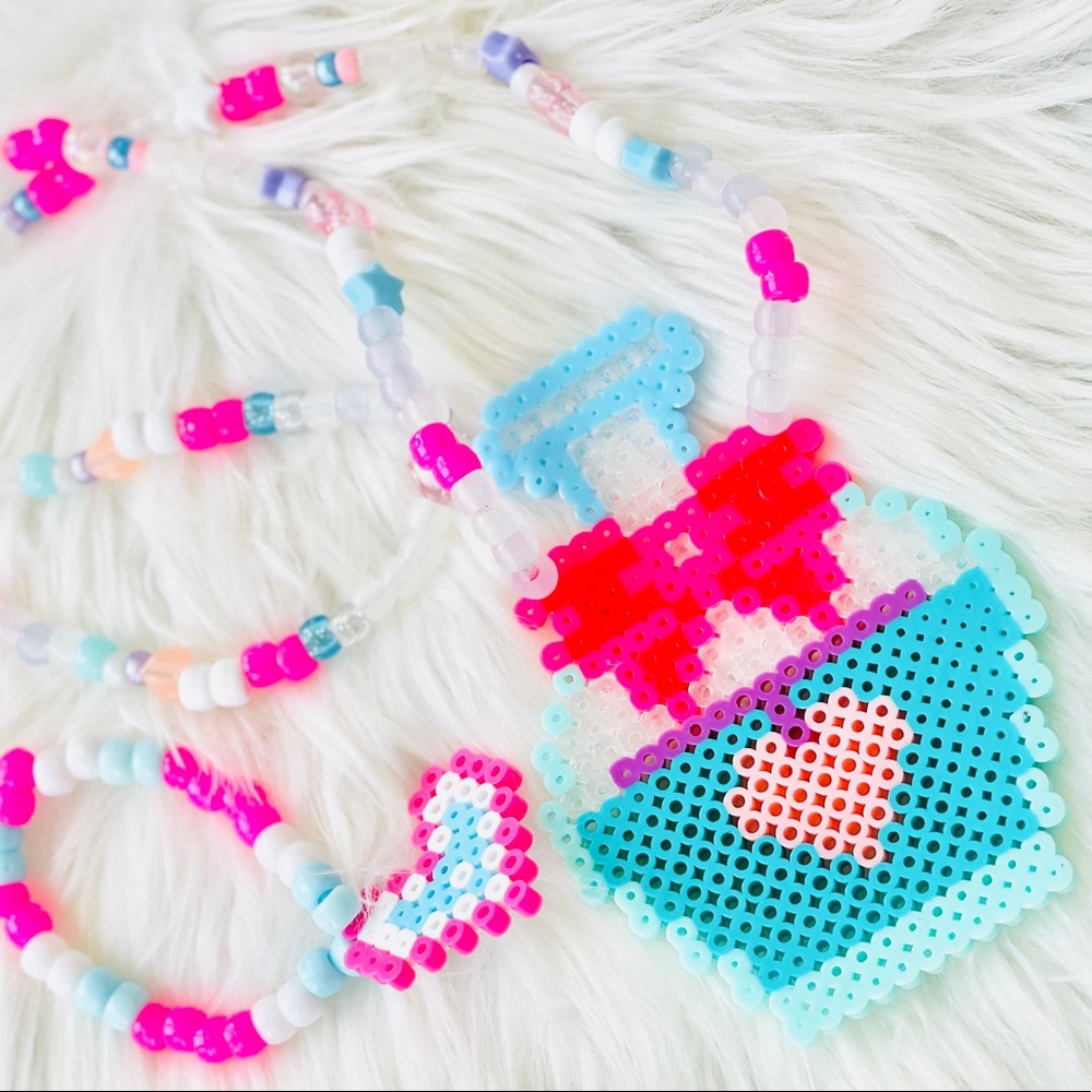 🤍 Love Potion Necklace and Heart Bracelet Set 🤍